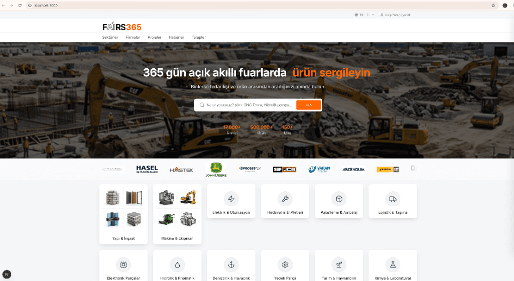 Fairs365 Desktop View